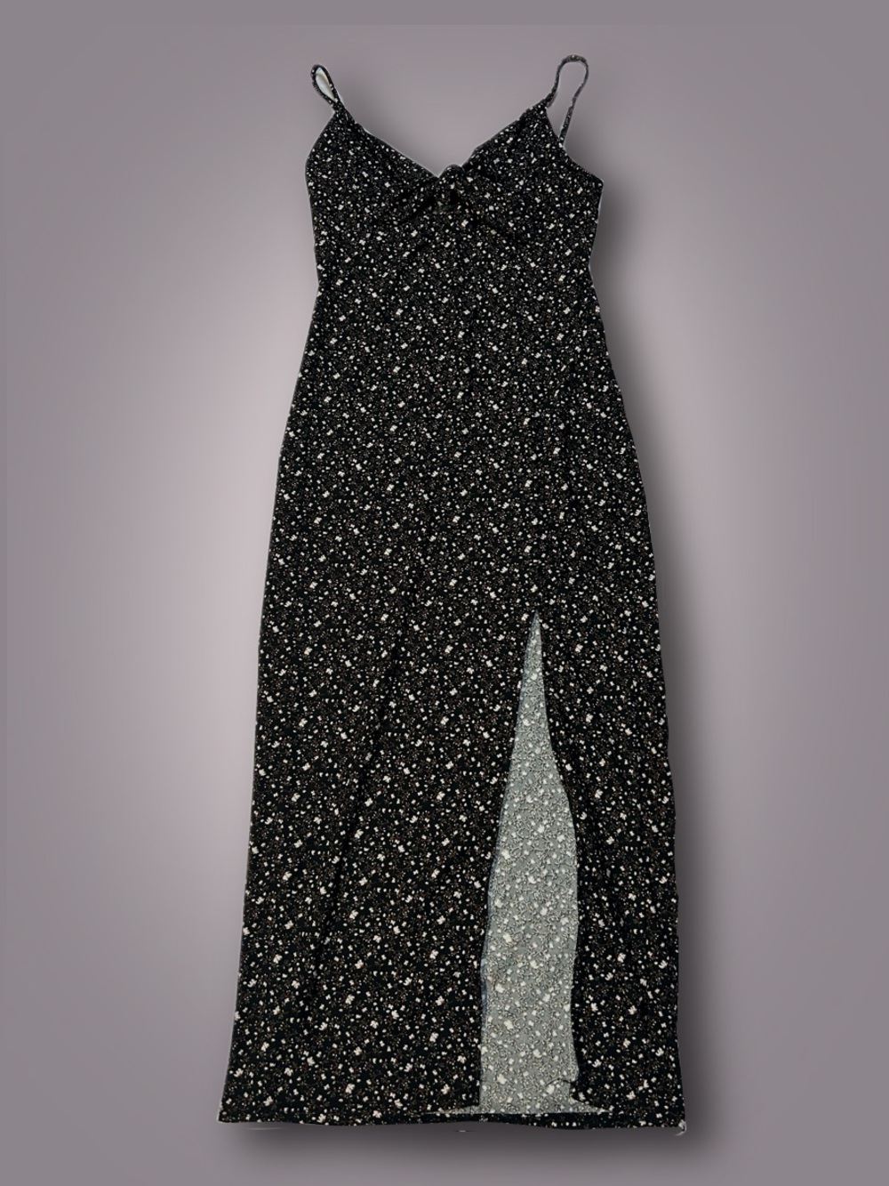 Black And White Floral Maxi Dress